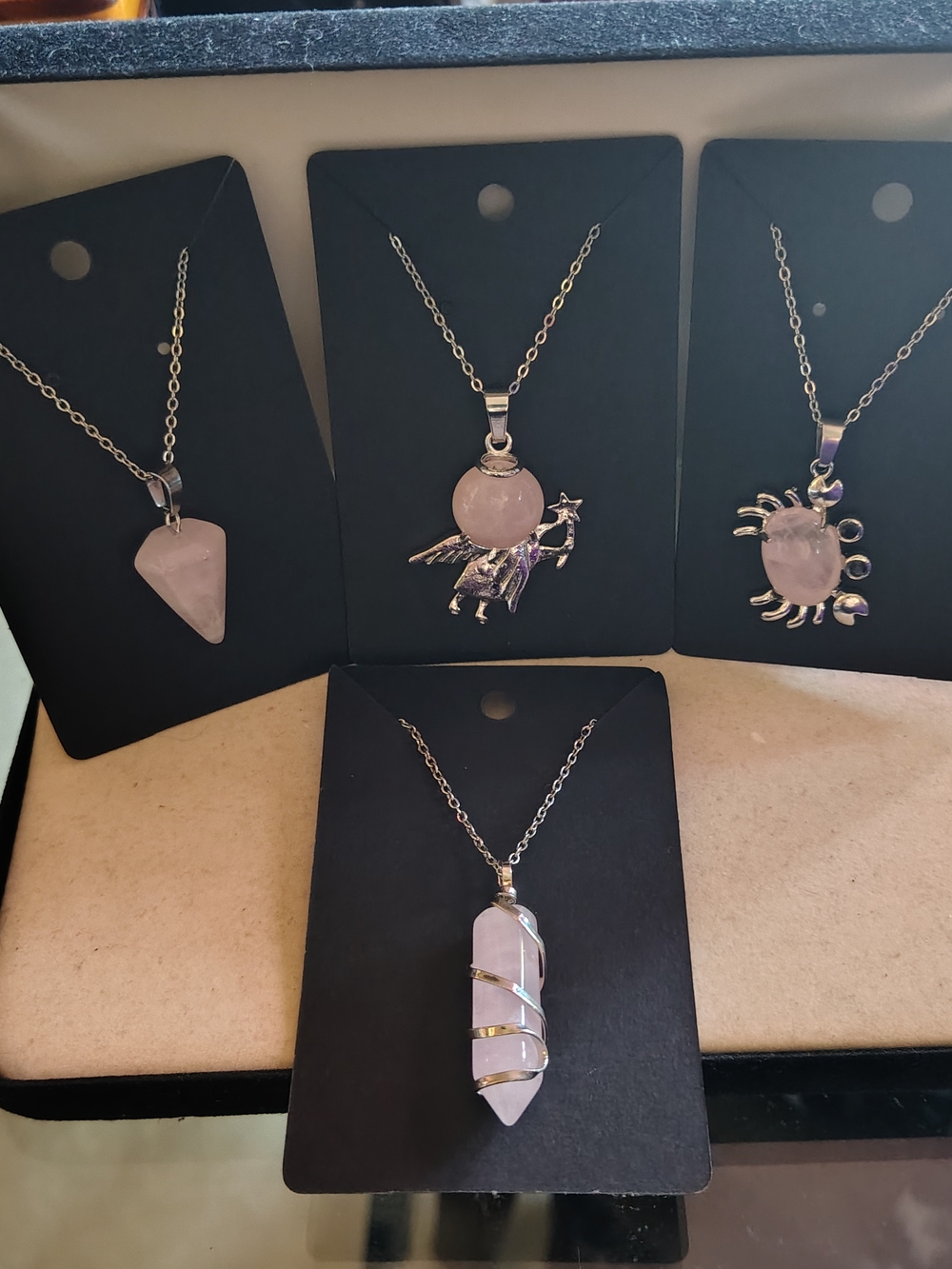 🌹💎New Natural Rose Quartz Crystal Pendant Necklace - Pick Your Style!🌹💎